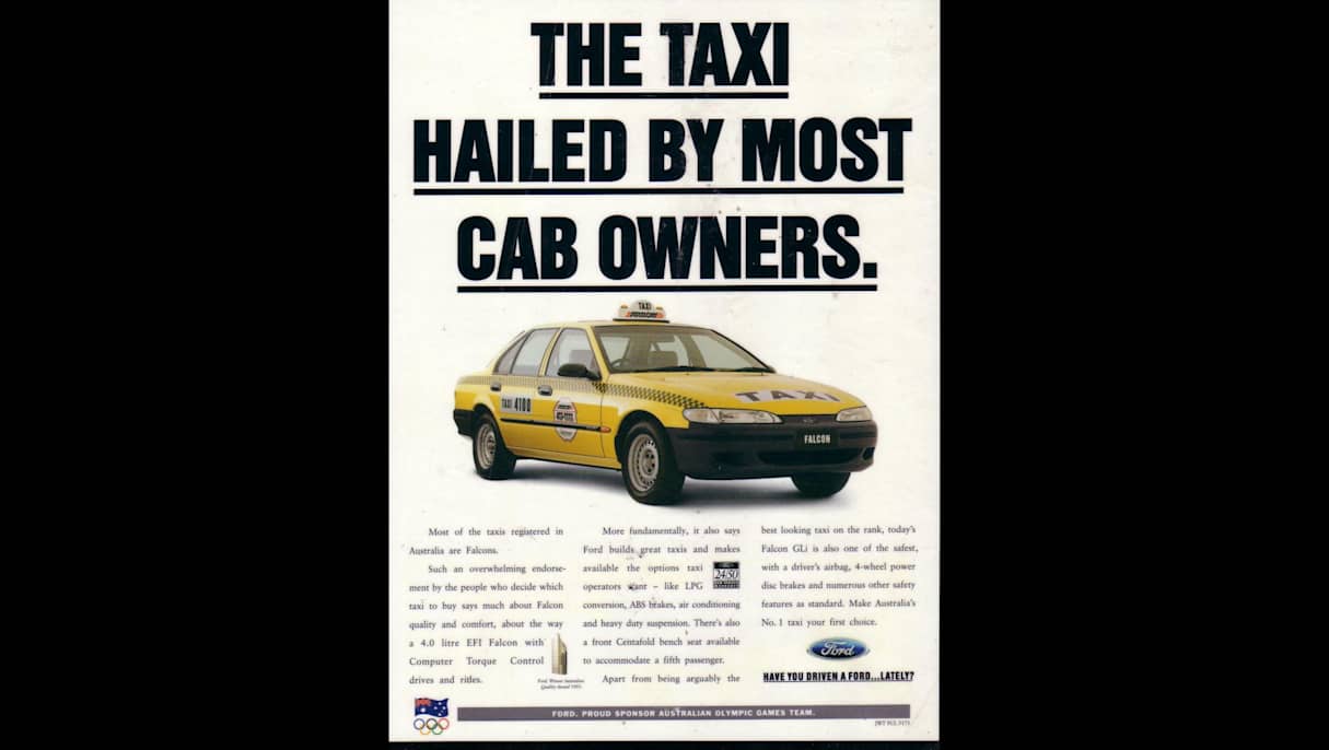 1995 Ford EF Falcon GLi taxi.